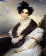 KINSOEN, Francois Joseph Portrait of Marie J. Lafont-Porcher France oil painting artist